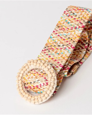 Cinturón Elástico Rafia Multicolor