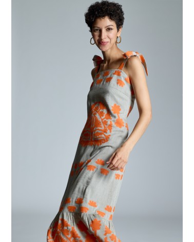 Vestido Tirantes Jacquard Bicolor