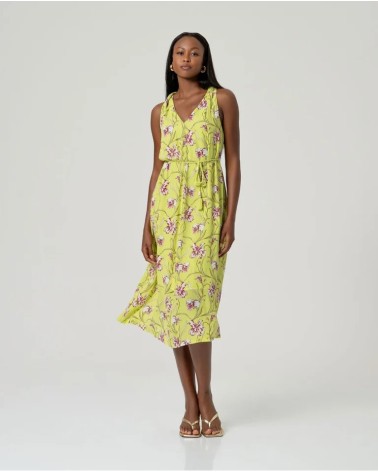 Vestido Corto Verde Ácido