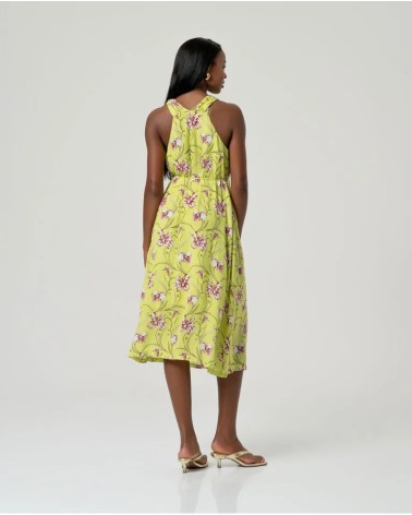 Vestido Corto Verde Ácido