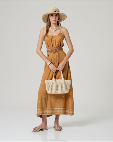 Vestido Tirantes Camel