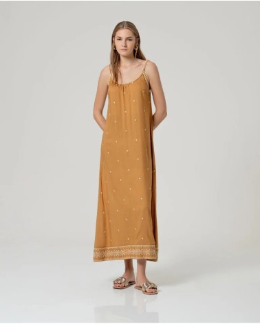 Vestido Tirantes Camel