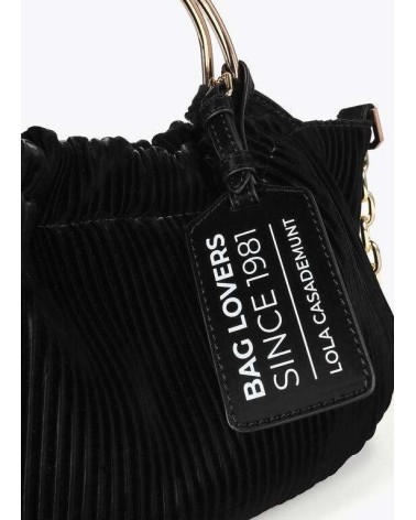 Bolso Pequeño Plisado Negro
