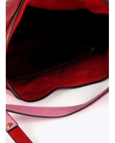 Bolso Bandolera Bicolor Rosa y Rojo