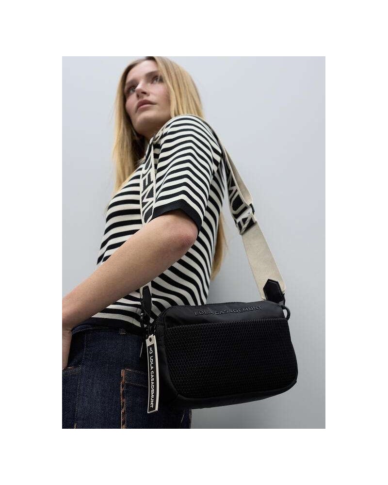 Bolso Bandolera Nylon Negro