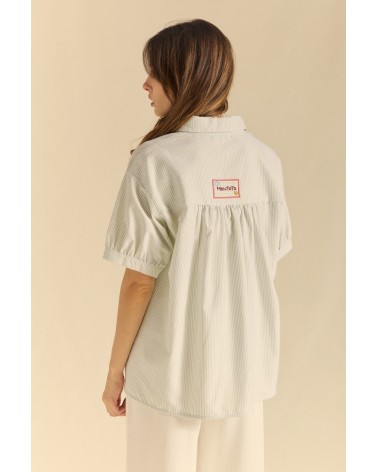 Camisa Listada Abullonada