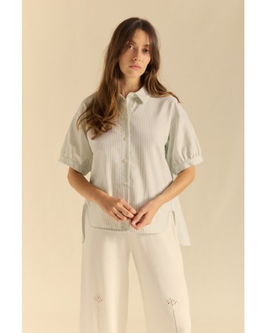 Camisa Listada Abullonada