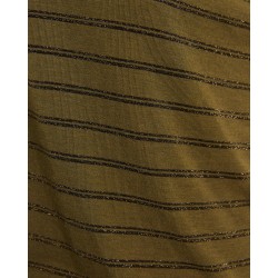 Camiseta Kaki Rayas Lúrex