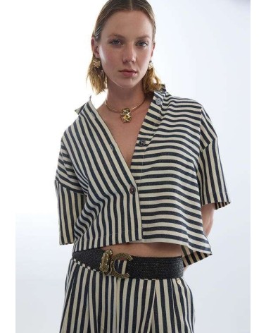 Cinturón Negro Rafia Elástico