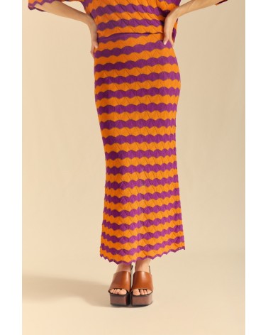 Falda Ondas Tricolor