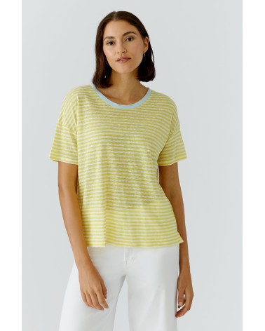 Camiseta Lino Rayas Amarillas