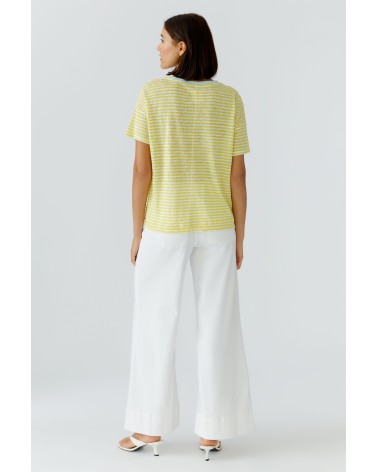 Camiseta Lino Rayas Amarillas