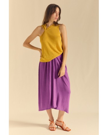 Falda Lino Morada