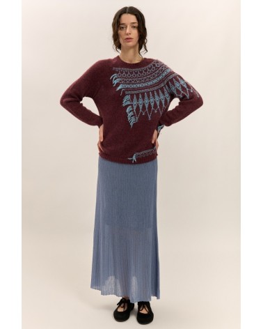 Jersey Jacquard Con Flecos