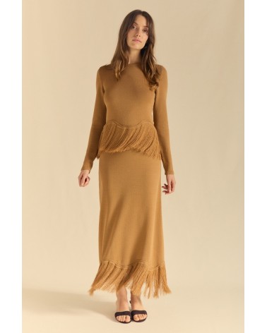 Falda Flecos Toffee