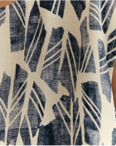 Vestido Midi Estampado Camisero