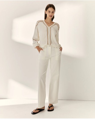 Vaquero Recto Blanco