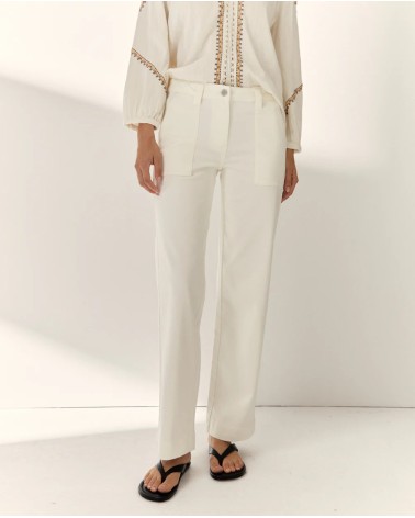 Vaquero Recto Blanco