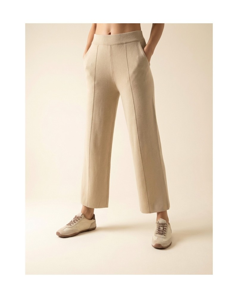 Pantalón Básico Crop Beige
