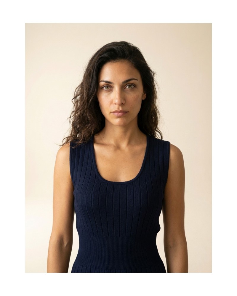 Top Desagujado Marino