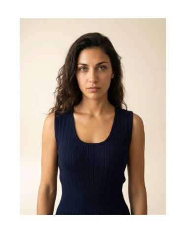 Top Desagujado Marino