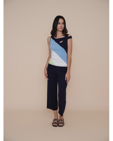 Top Intarsia Tricolor
