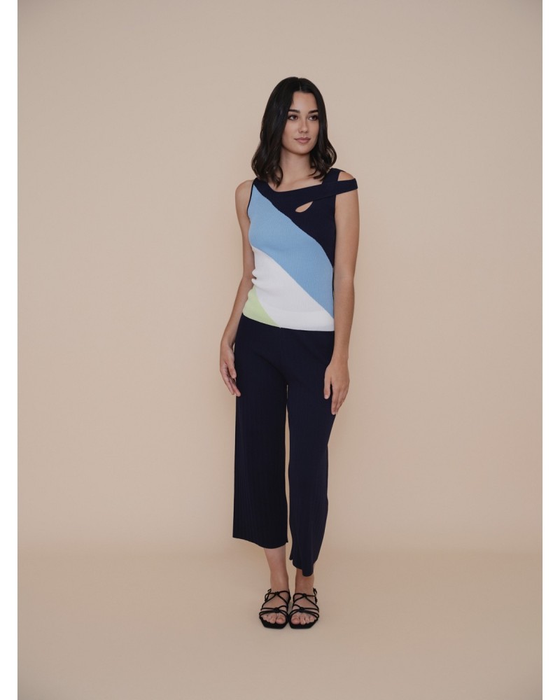 Top Intarsia Tricolor
