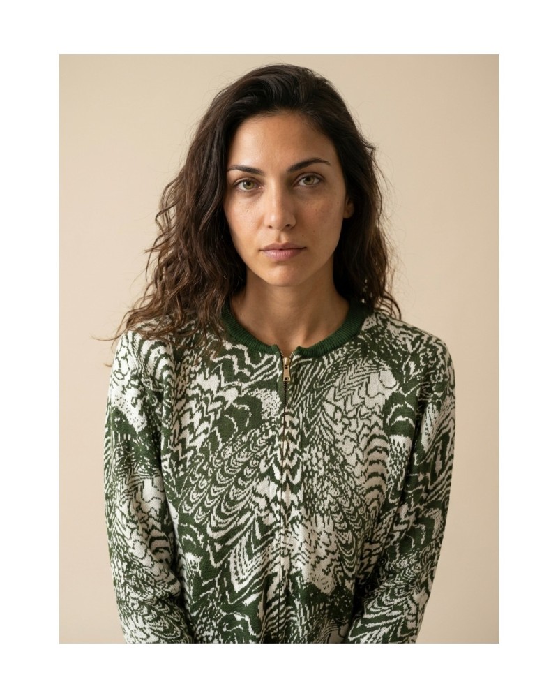 Bomber Estampada Verde