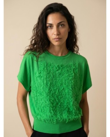 Camiseta Verde Flecos