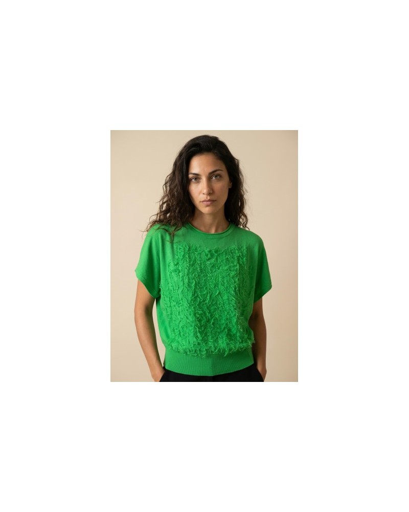 Camiseta Verde Flecos