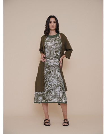 Vestido Halter Estampado Lúrex