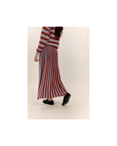 Falda Plisada Rayas Verbena