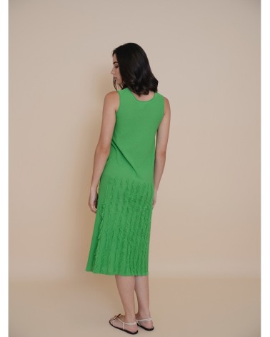 Vestido Verde Flecos