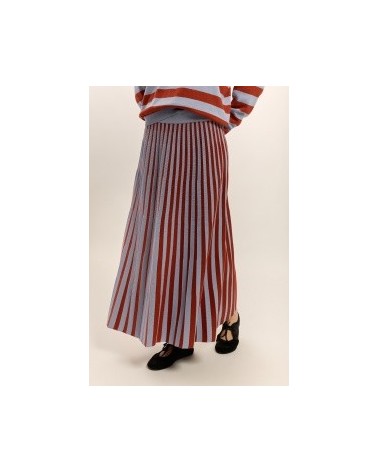 Falda Plisada Rayas Verbena