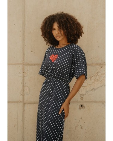Vestido Negro Lunares
