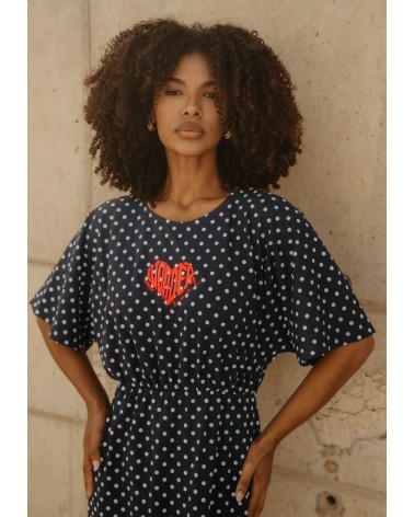 Vestido Negro Lunares