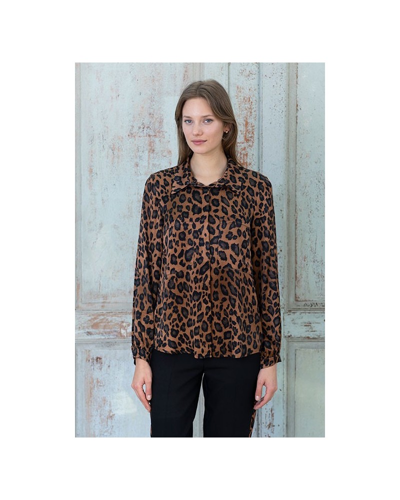 Blusa Fluída Leopardo