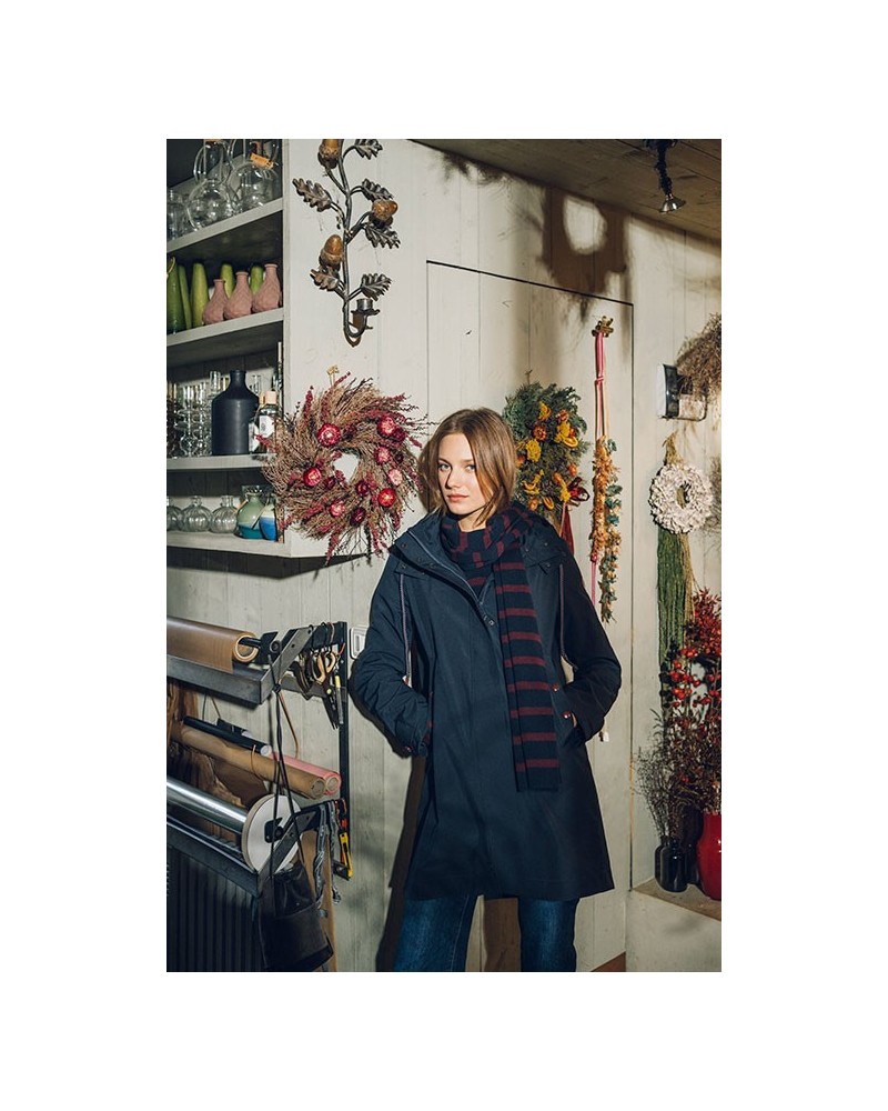 Parka Marino Con Capucha