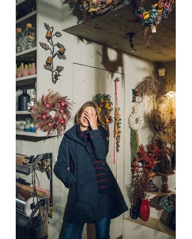 Parka Marino Con Capucha