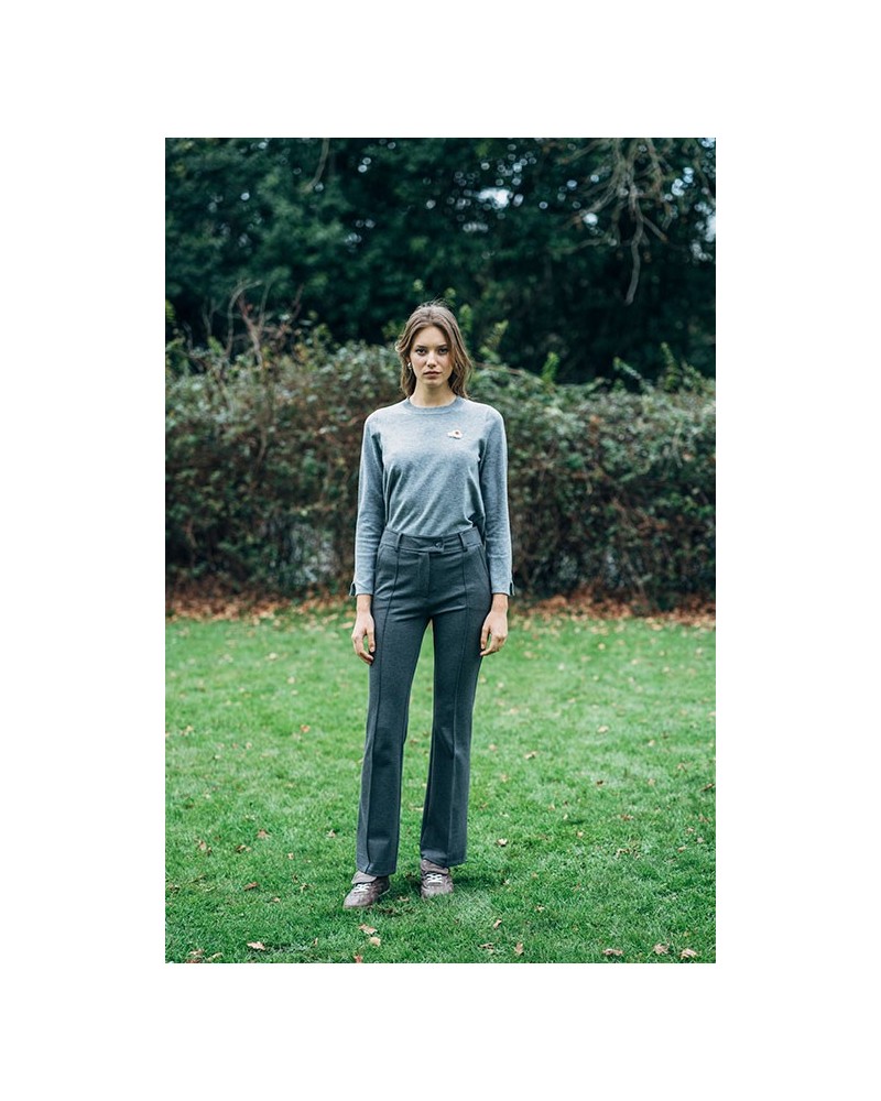 Pantalón Gris Nervio Central