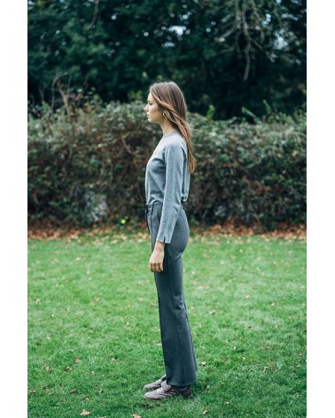 Pantalón Gris Nervio Central