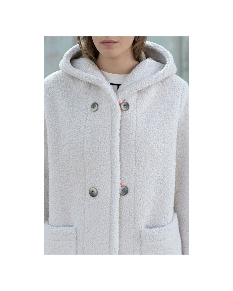 Abrigo Borreguito Crudo Capucha