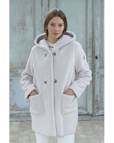 Abrigo Borreguito Crudo Capucha