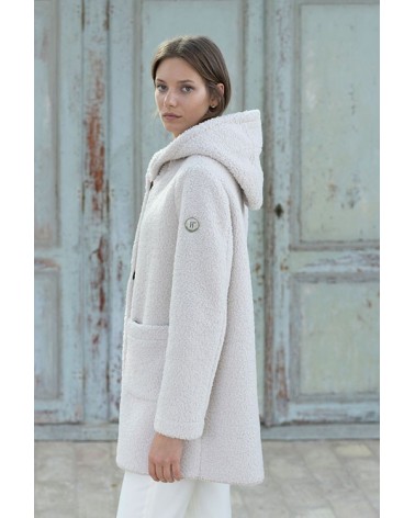 Abrigo Borreguito Crudo Capucha