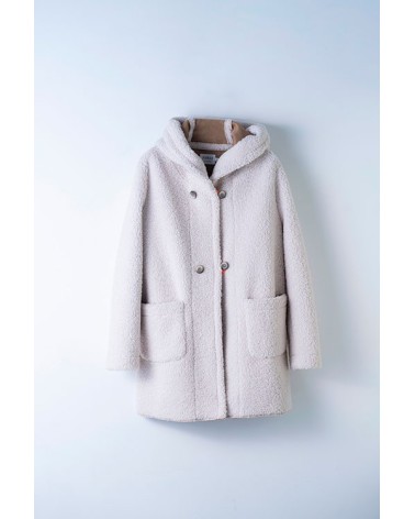 Abrigo Borreguito Crudo Capucha