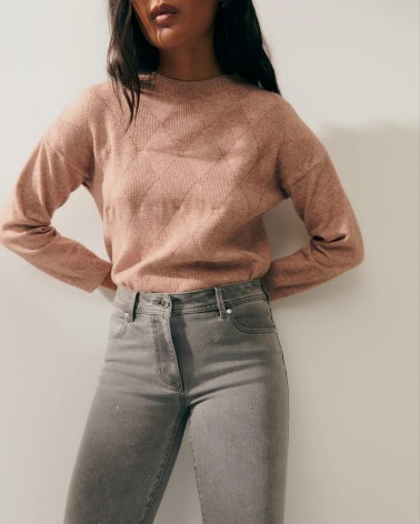 Vaquero Gris Con Mini Tachuelas