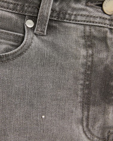 Vaquero Gris Con Mini Tachuelas