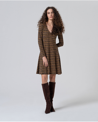 Vestido Corto Evasé Multicolor