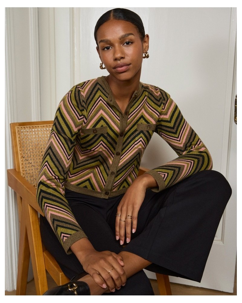 Chaqueta ZigZag Lúrex Verde