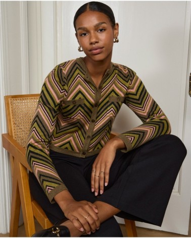 Chaqueta ZigZag Lúrex Verde